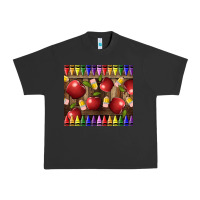 Pigment Black Crayons And Apples Urban Heavy Tee - LillyAllenDesigns