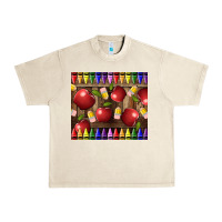 Sandshell Crayons And Apples Urban Heavy Tee - LillyAllenDesigns