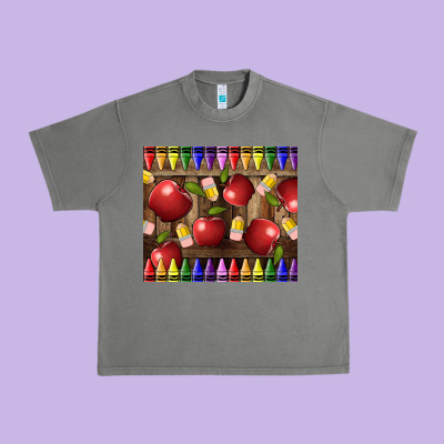 Crayons And Apples Urban Heavy Tee Designed By Lillyallendesigns