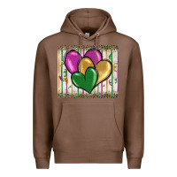 Chestnut mardi gras heart Premium Hoodie - BarkalooDesign