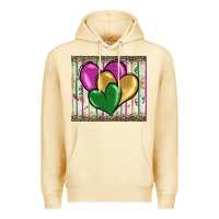 Pina Colada mardi gras heart Premium Hoodie - BarkalooDesign