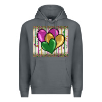Rock mardi gras heart Premium Hoodie - BarkalooDesign