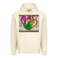Mardi Gras Heart Premium Hoodie | Teevron