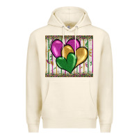 Tofu mardi gras heart Premium Hoodie - BarkalooDesign