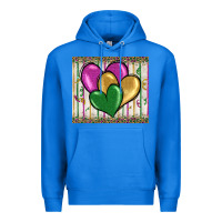True Royal mardi gras heart Premium Hoodie - BarkalooDesign