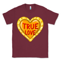 Burgundy valentine's day hearts Classic Tee - FaDigitalArtStudio