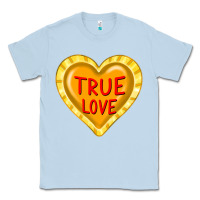 Dusty Blue valentine's day hearts Classic Tee - FaDigitalArtStudio
