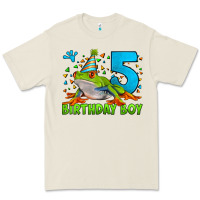 Bone Birthday Boy Frog Age 5 Premium Tee - LillyAllenDesigns