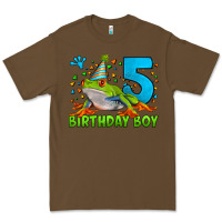 Cacao Birthday Boy Frog Age 5 Premium Tee - LillyAllenDesigns