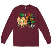 Burgundy st patricks day coop animals Long Sleeve Tee - Artiststas