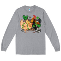 Heather Grey st patricks day coop animals Long Sleeve Tee - Artiststas
