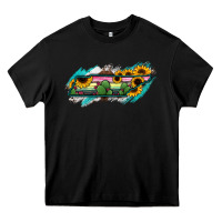 Black Tennessee Map Sunflower Cactus Serape Heavy Core Tee - RanaPortraitStore