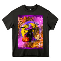 Asphalt witchy cat Heavy Core Tee - BundleAndBundleShop