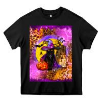 Black witchy cat Heavy Core Tee - BundleAndBundleShop