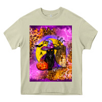 Mossy witchy cat Heavy Core Tee - BundleAndBundleShop