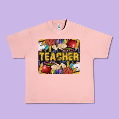 Western Teacher Black And Glitter Urban Heavy Tee Designed By Lillyallendesigns