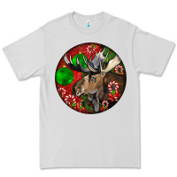 Dove Grey moose buck deer christmas Premium Tee - LillyAllenDesigns