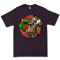 Plum moose buck deer christmas Premium Tee - LillyAllenDesigns
