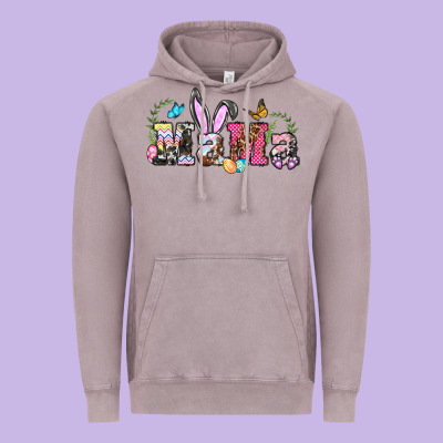 Easter Bunny Mama Vintage Hoodie Designed By Barkaloodesign