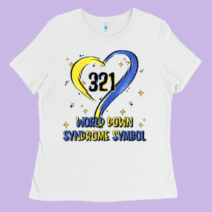 World Down Syndrome Symbol Ladies Tee Designed By Artiststas