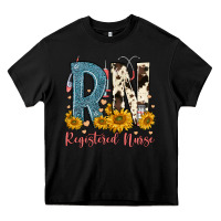 Black rn registered nurse Heavy Core Tee - FaDigitalArtStudio