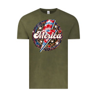 Vintage Olive Western Merica Patriotic Vintage Tee - LillyAllenDesigns