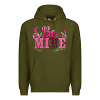 Army Green walentine's day be mine Premium Hoodie - BarkalooDesign