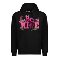 Black walentine's day be mine Premium Hoodie - BarkalooDesign