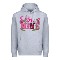 Heather Grey walentine's day be mine Premium Hoodie - BarkalooDesign