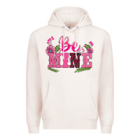 Pale Pink walentine's day be mine Premium Hoodie - BarkalooDesign