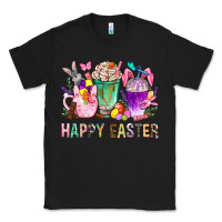 Black Happy Easter Coffee Cups With Bunny Classic Tee - BundleAndBundleShop