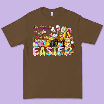 Im Digging Easter Premium Tee Designed By Cowhidedigitalart