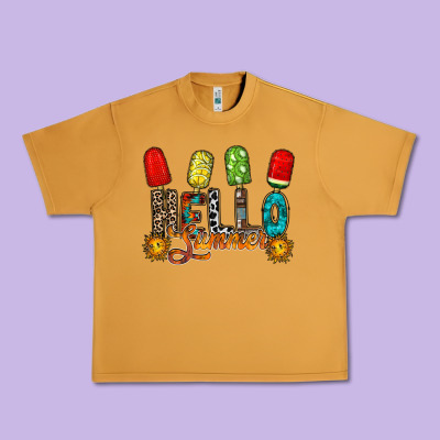 Hello Summer Urban Heavy Tee Designed By Racoondesign