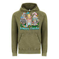 Vintage Olive happy easter gnome Vintage Hoodie - BarkalooDesign
