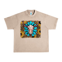 French Oak leopard sunflowers and gemstone skull Urban Heavy Tee - RanaPortraitStore