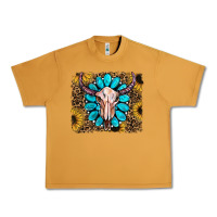 Peanut Butter leopard sunflowers and gemstone skull Urban Heavy Tee - RanaPortraitStore