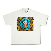 Pistachio leopard sunflowers and gemstone skull Urban Heavy Tee - RanaPortraitStore