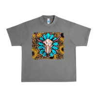 Tornado leopard sunflowers and gemstone skull Urban Heavy Tee - RanaPortraitStore