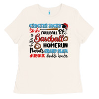 Bone baseball typography words Ladies Tee - Artiststas