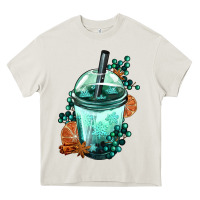 Cream Winter Bobba Cup Heavy Core Tee - FaDigitalArtStudio