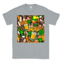 Heather Grey St. Patrick's Day Pig With Beer And Shamrock Classic Tee - FaDigitalArtStudio