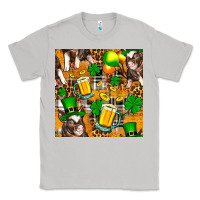 Moon Dust St. Patrick's Day Pig With Beer And Shamrock Classic Tee - FaDigitalArtStudio
