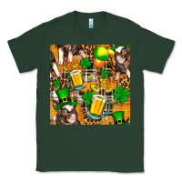 Sports Green St. Patrick's Day Pig With Beer And Shamrock Classic Tee - FaDigitalArtStudio