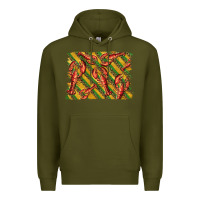 Army Green mardi gras crawfish background Premium Hoodie - BarkalooDesign