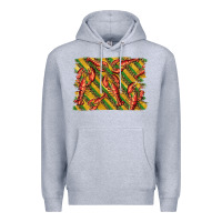 Heather Grey mardi gras crawfish background Premium Hoodie - BarkalooDesign