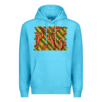 Ocean Blue mardi gras crawfish background Premium Hoodie - BarkalooDesign