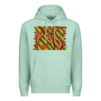 Seafoam mardi gras crawfish background Premium Hoodie - BarkalooDesign