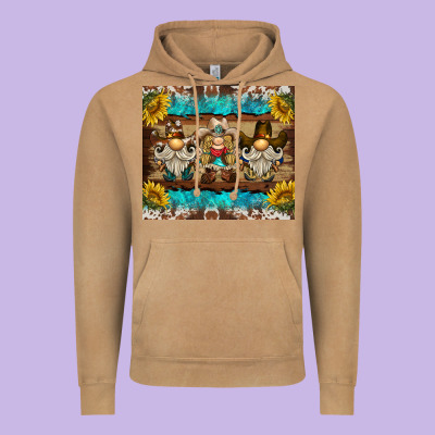 Western Gnome Tumbler Vintage Hoodie Designed By Barkaloodesign