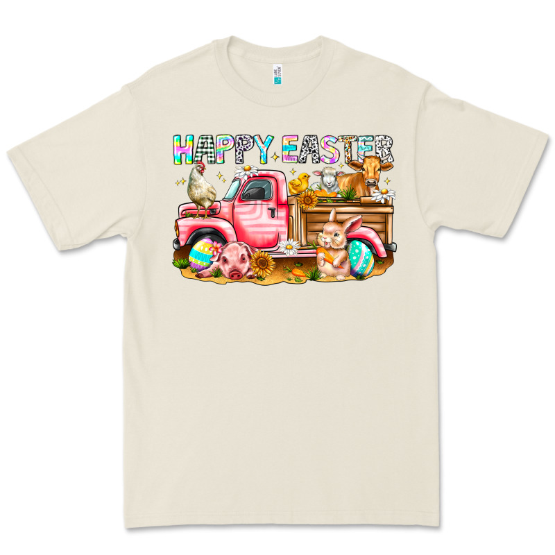 Happy Easter Animal Farm Truck Premium Tee by CowhideDigitalArt | Teevron