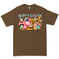 Cacao Happy Easter Animal Farm Truck Premium Tee - CowhideDigitalArt